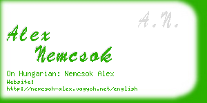 alex nemcsok business card